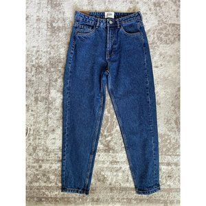 Zara TRF Denim Jeans Sz 4 Mom Classic Fit Medium Wash Blue Straight Leg Pants